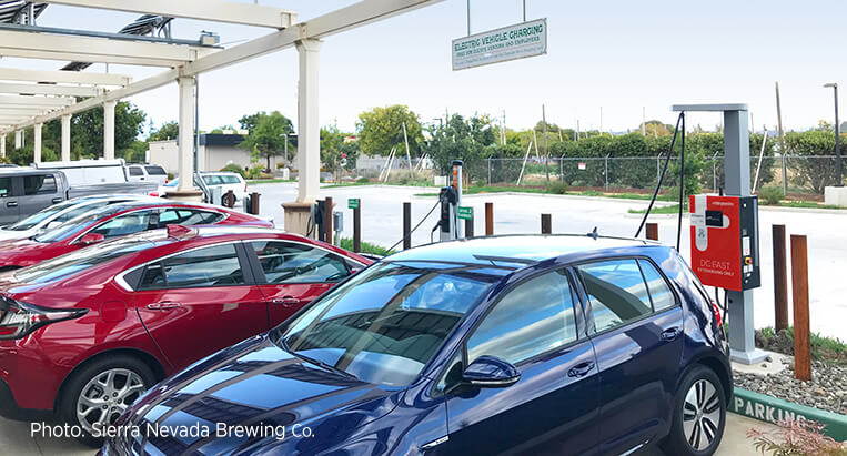EVs Charging at Sierra Nevada Brewing Co.