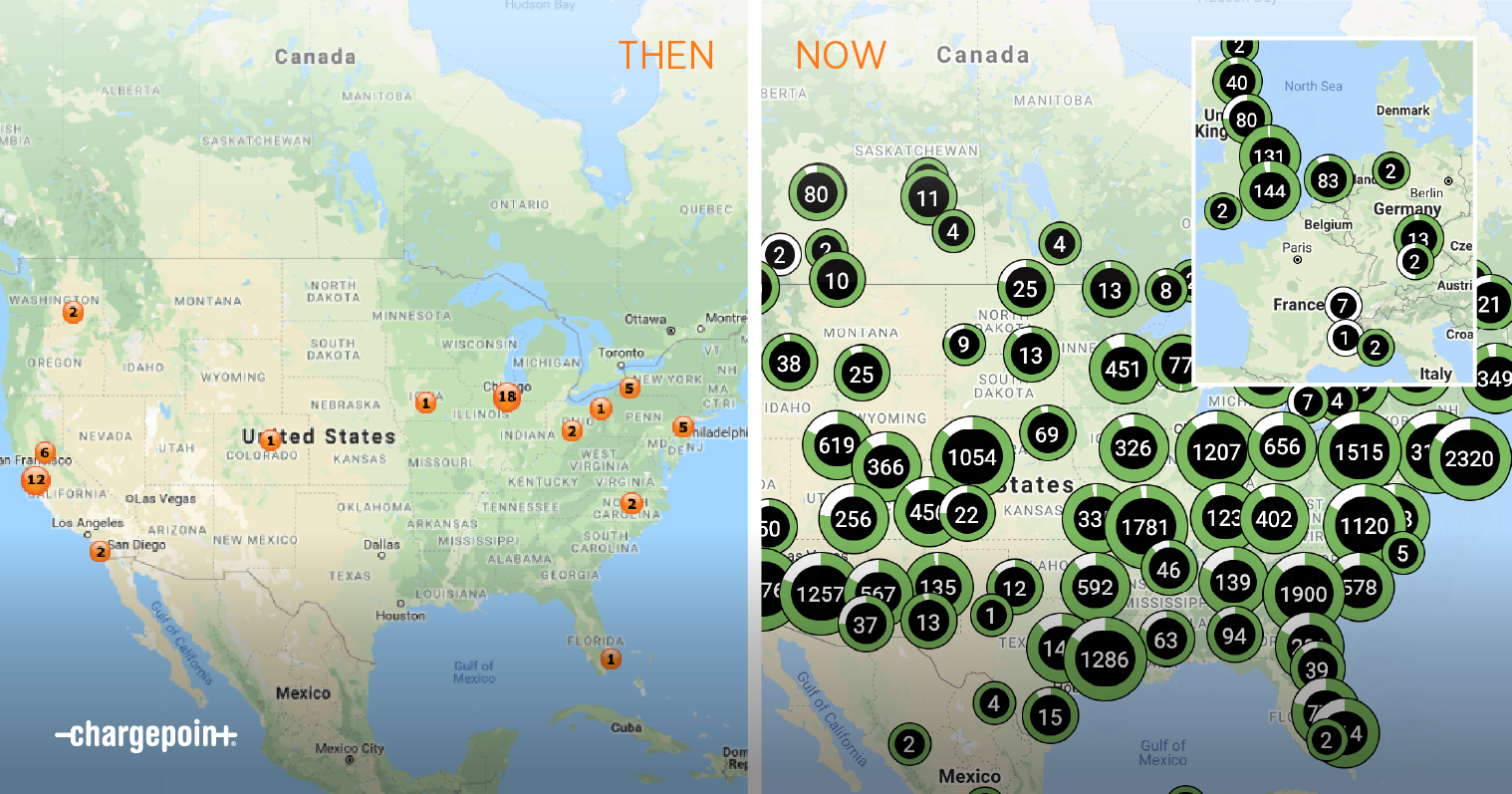 Then and Now: ChargePoint Network