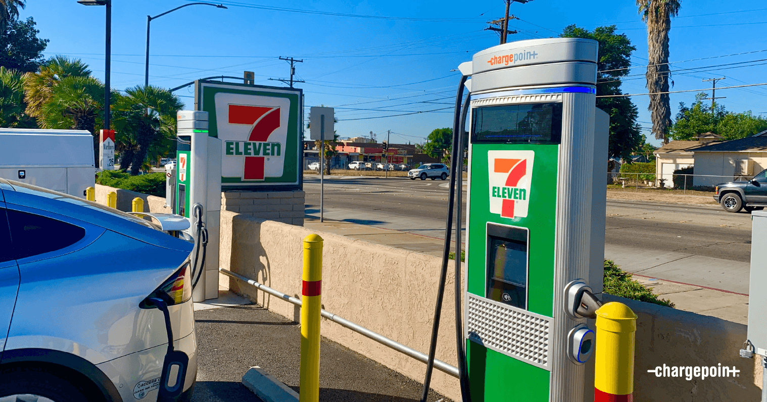 ChargePoint DC fast solution at 7-11 convenience store