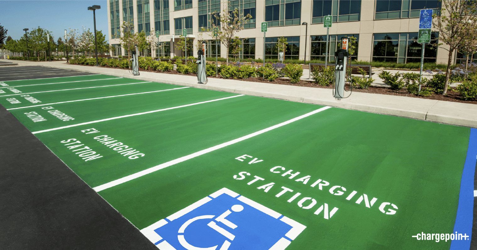 EV chargers at CRE development