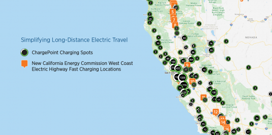 CEC West Coast Electric Highway EV Charging Spots
